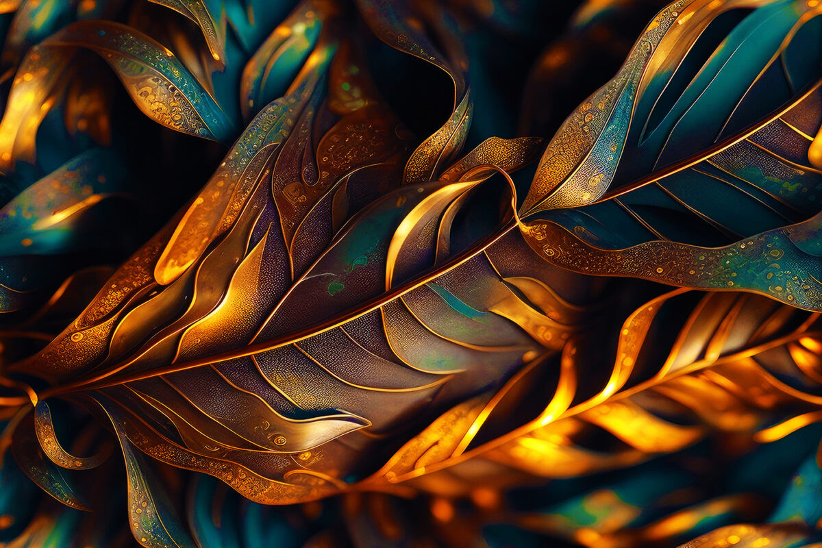 Tropical Leaves. A series of ai generated print artwork based on tropical leaves