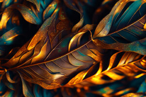 Tropical Leaves. A series of ai generated print artwork based on tropical leaves