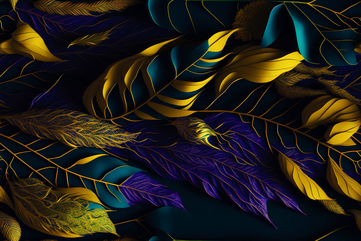 Tropical Leaves. A series of ai generated print artwork based on tropical leaves