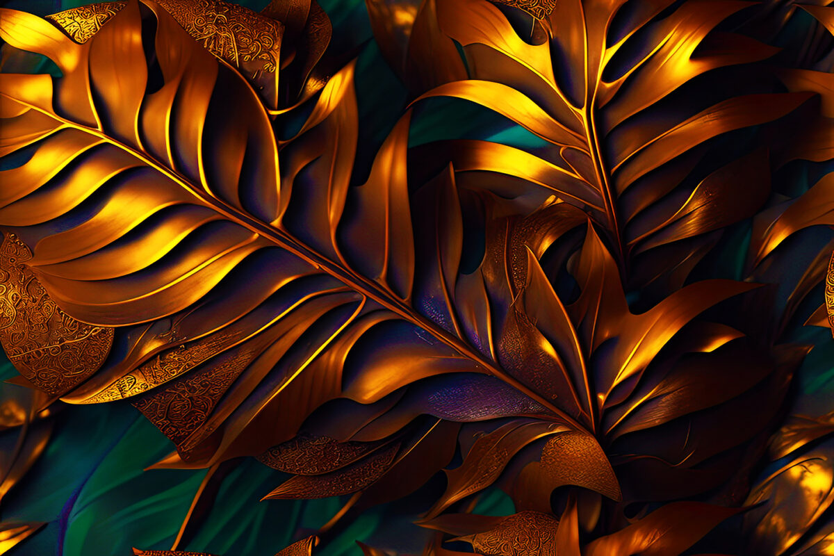 Tropical Leaves. A series of ai generated print artwork based on tropical leaves