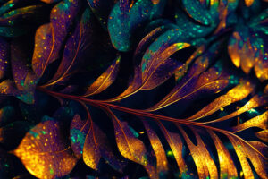 Tropical Leaves. A series of ai generated print artwork based on tropical leaves